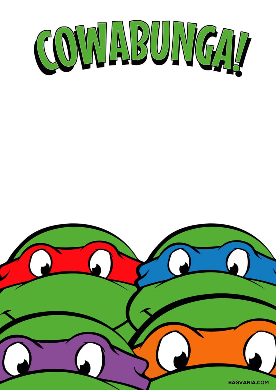 Free Printable Ninja Turtle Birthday Party Invitations â Bagvania